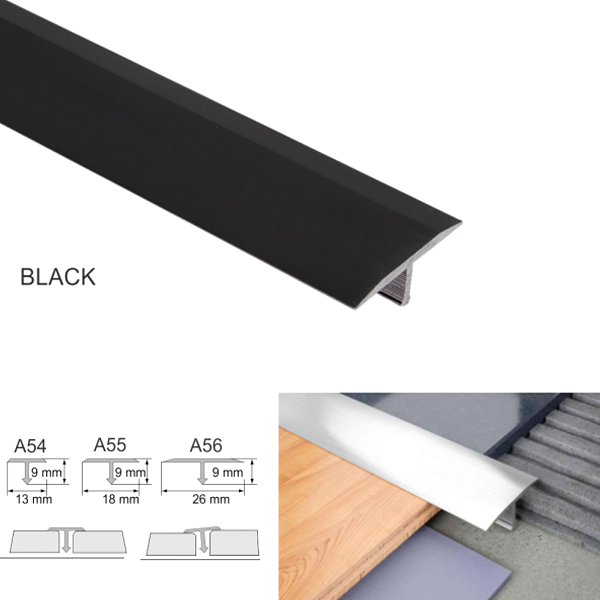 18mm Door Threshold Trim T Bar Transition Strip For Tiles Aluminium