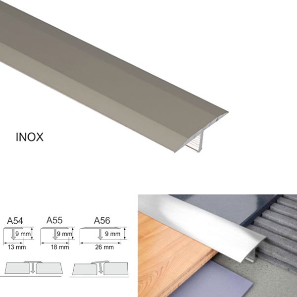 18mm Door Threshold Trim T Bar Transition Strip For Tiles Aluminium