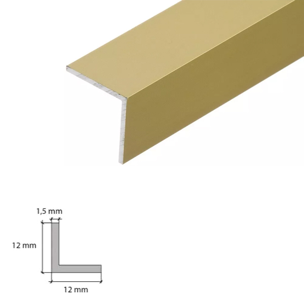 1m Aluminium Angle Corner Trim Edging Natural & Anodised Edge Guard