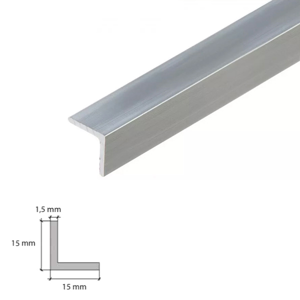 1m Aluminium Angle Corner Trim Edging Natural & Anodised Edge Guard