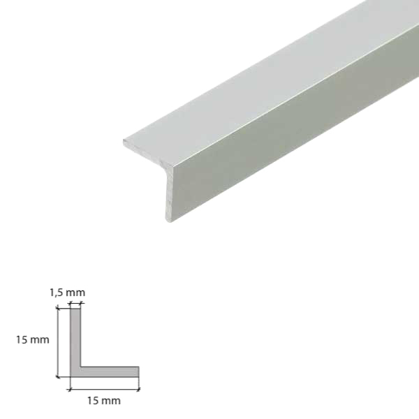 1m Aluminium Angle Corner Trim Edging Natural & Anodised Edge Guard