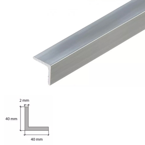 1m Aluminium Angle Corner Trim Edging Natural & Anodised Edge Guard