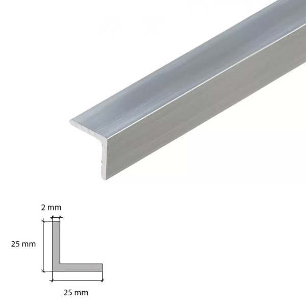 1m Aluminium Angle Corner Trim Edging Natural & Anodised Edge Guard