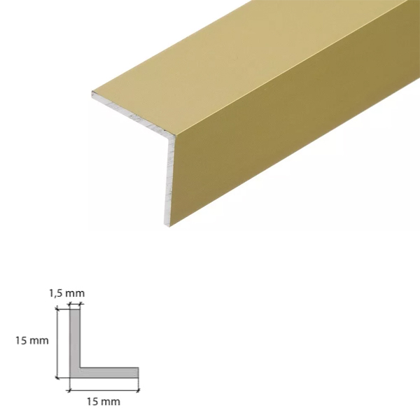 1m Aluminium Angle Corner Trim Edging Natural & Anodised Edge Guard