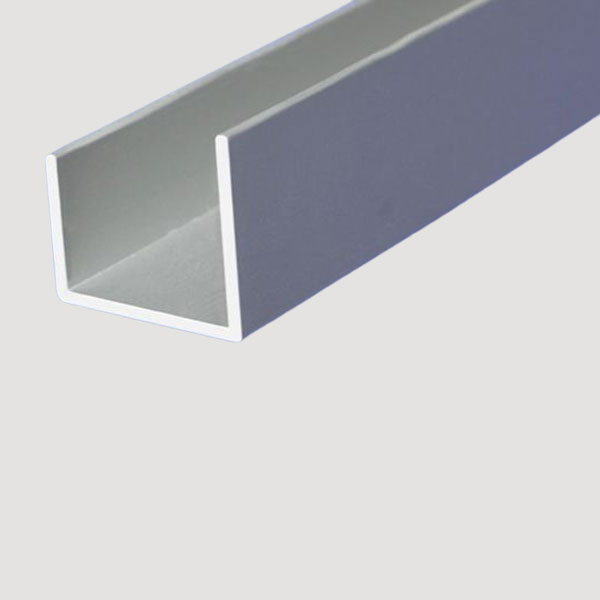 C Shape Aluminum Anodised Non-Equal Sided Section Bar - 1m Long