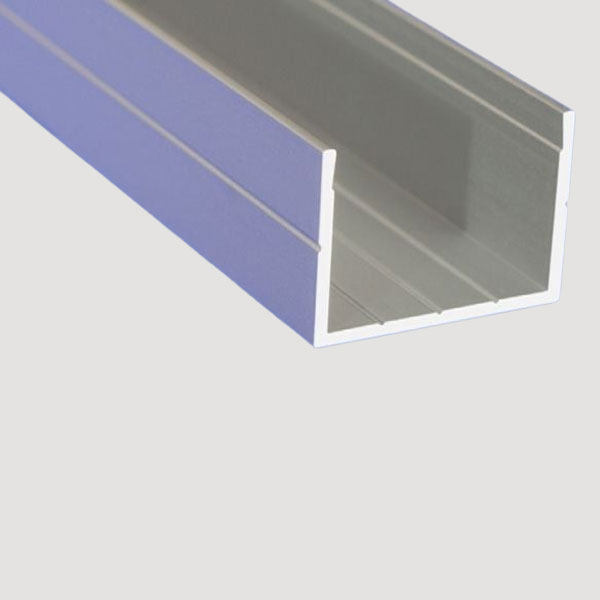 1m Long C Shape Aluminum Anodised Grooved Bar Channel Section 