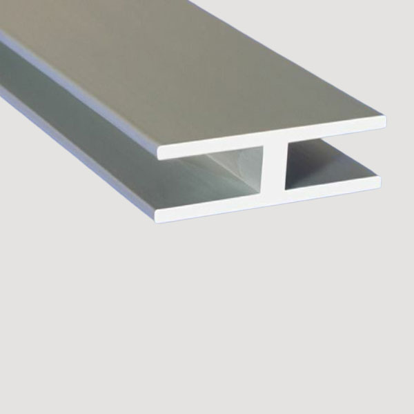 H Shape Aluminum Anodised Channel Section Bar Trim - 1m Long