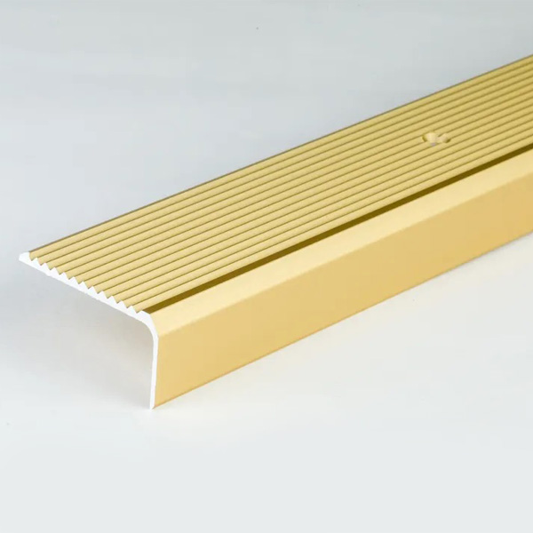 Non Slip Anodised Aluminium 1m Long Stair Nosing Edge Trim 