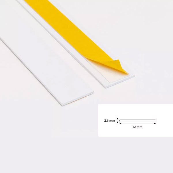 1m Durable PVC Flat Architrave Self Adhesive Trim