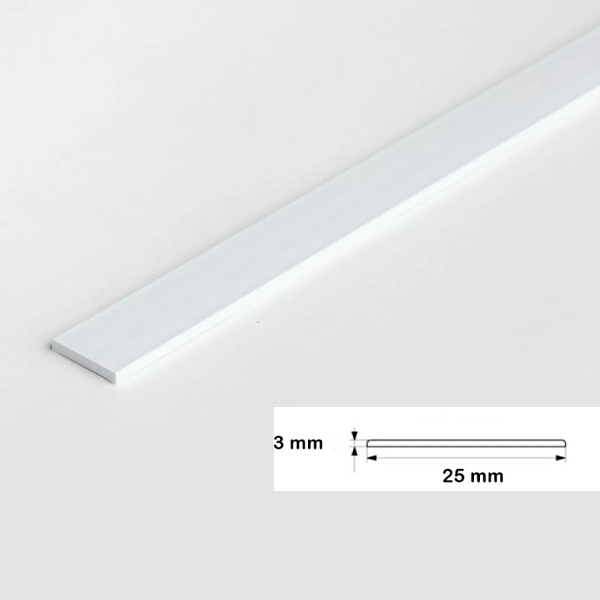 1m Durable PVC Flat Bar in Multiple Sizes