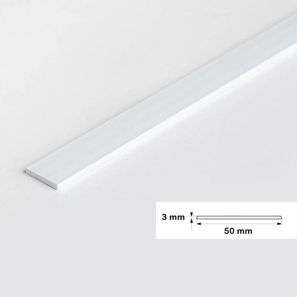 1m Durable PVC Flat Bar in Multiple Sizes