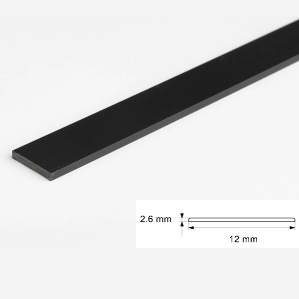 1m Durable PVC Flat Bar in Multiple Sizes