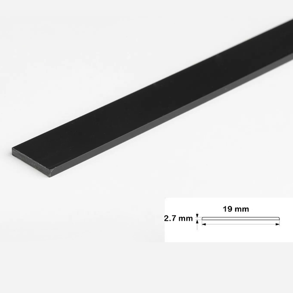 1m Durable PVC Flat Bar in Multiple Sizes