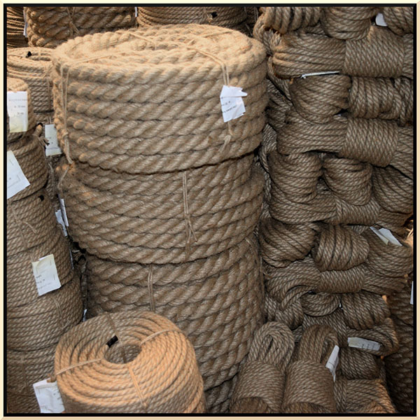 1m Long Braided & Twisted Hessian Jute Rope For Boating Sash & Garden Decking