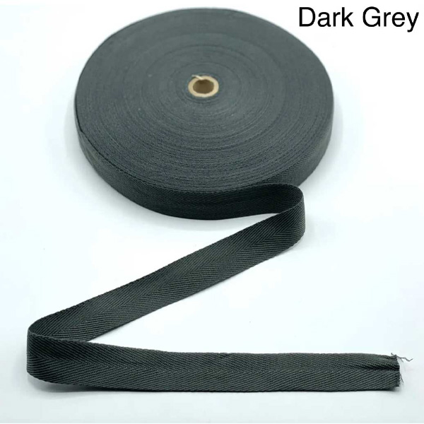 1m Long Herringbone Acrylic Twill Cotton Blend Webbing Sew Strap Tape 