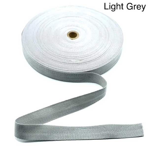 1m Long Herringbone Acrylic Twill Cotton Blend Webbing Sew Strap Tape 