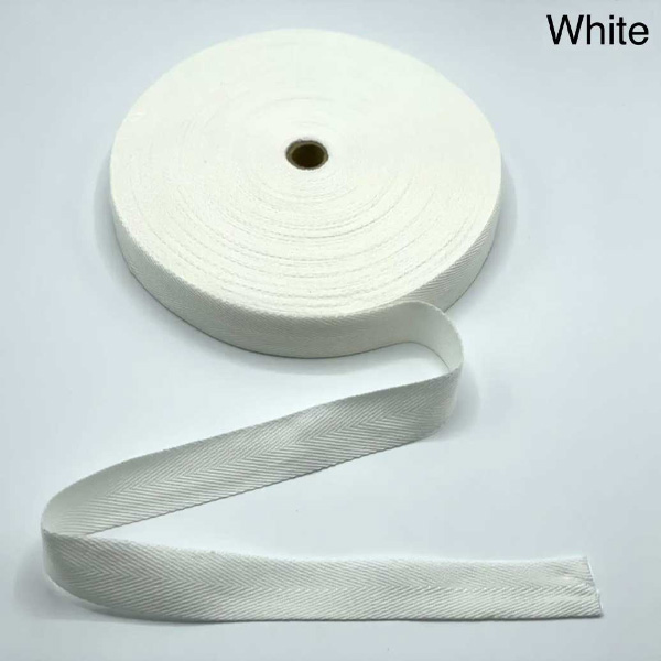 1m Long Herringbone Acrylic Twill Cotton Blend Webbing Sew Strap Tape 