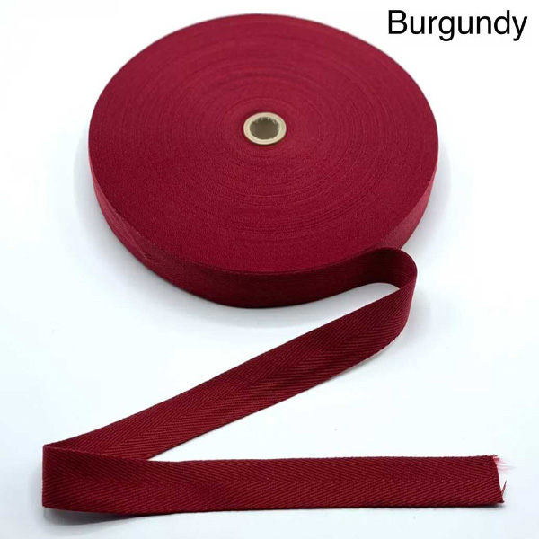 1m Long Herringbone Acrylic Twill Cotton Blend Webbing Sew Strap Tape 