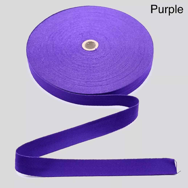 1m Long Herringbone Acrylic Twill Cotton Blend Webbing Sew Strap Tape 