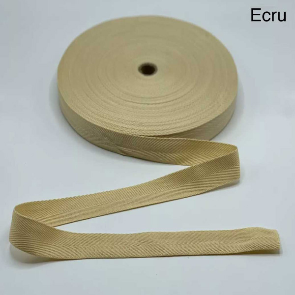 1m Long Herringbone Acrylic Twill Cotton Blend Webbing Sew Strap Tape 