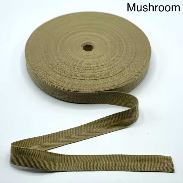 1m Long Herringbone Acrylic Twill Cotton Blend Webbing Sew Strap Tape 