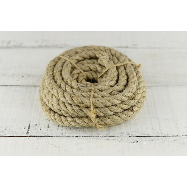 50m Natural Jute Hessian Braided & Twisted Rope For Boating & Decking