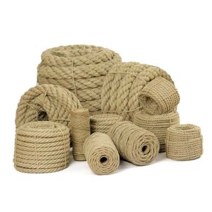 50m Natural Jute Hessian Braided & Twisted Rope For Boating & Decking