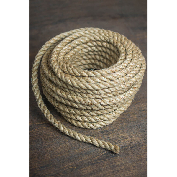 50m Natural Jute Hessian Braided & Twisted Rope For Boating & Decking