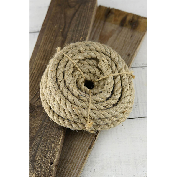 50m Natural Jute Hessian Braided & Twisted Rope For Boating & Decking