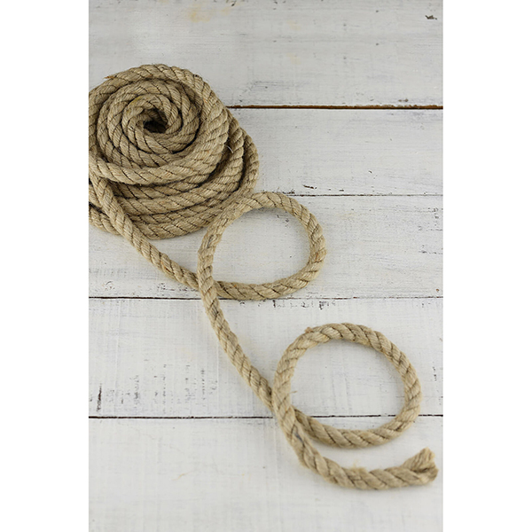 50m Natural Jute Hessian Braided & Twisted Rope For Boating & Decking