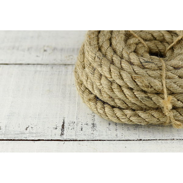 50m Natural Jute Hessian Braided & Twisted Rope For Boating & Decking