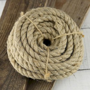 1m Long Natural Twisted Braided Jute Rope For Decking Garden & Boating Sash 