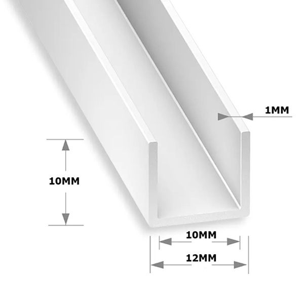 1m Long PVC Box Section, Plastic Square Tubes/ Pipe