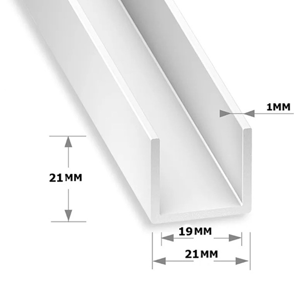 1m Long PVC Box Section, Plastic Square Tubes/ Pipe