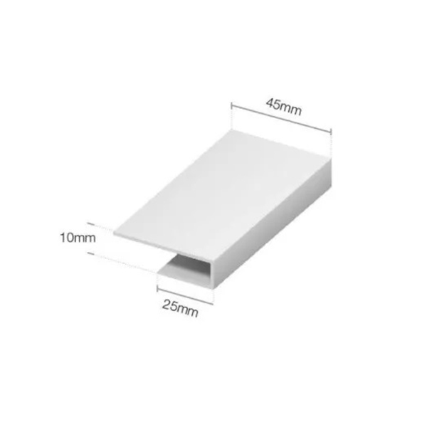 1m Soffit PVC Board Cladding Starter J Trim End Cap Clip 