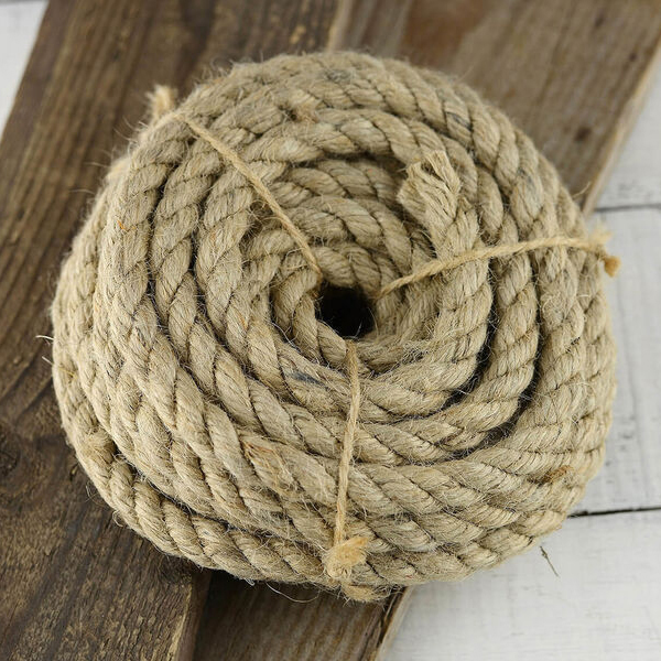 1m Long Strong Twisted  Jute Rope For Decking Cord Garden Sash Camping