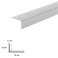 1m Long Unequal Plastic Light Grey PVC Corner 90 Degree Angle Trim