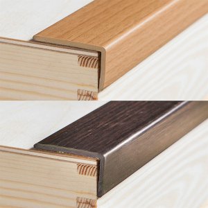 1m Long Upvc Wood Effect Stair Edge Nosing Trim Pvc Self-Adhesive