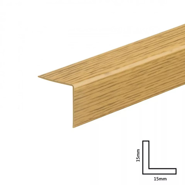 1m PVC Wood Effect Plastic Corner Rigid Angle Cover Trim 