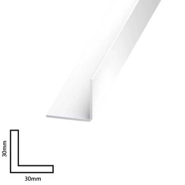 1m Plastic Corner Trim PVC Angle Cover Strip Rigid 90 Degree Angle Edging