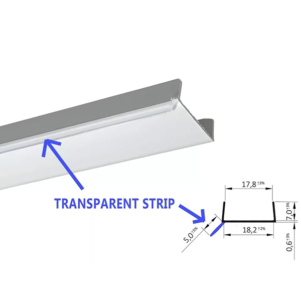 PVC Plinth Sealing Strip MDF Kickboard Panel - 1m Long