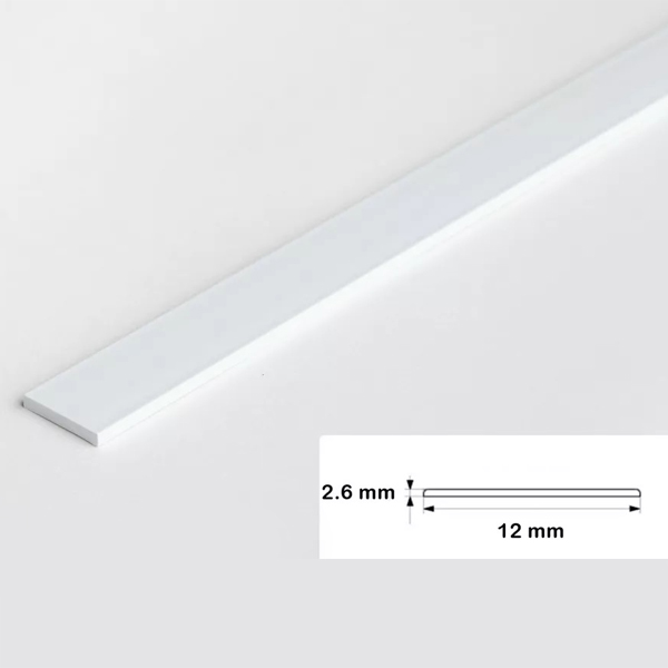 PVC Durable 2.5 Metre Long Flat Bar Trim Architrave Cover