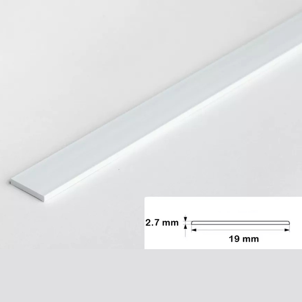 PVC Durable 2.5 Metre Long Flat Bar Trim Architrave Cover