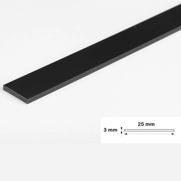 PVC Durable 2.5 Metre Long Flat Bar Trim Architrave Cover