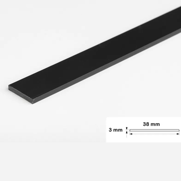 PVC Durable 2.5 Metre Long Flat Bar Trim Architrave Cover