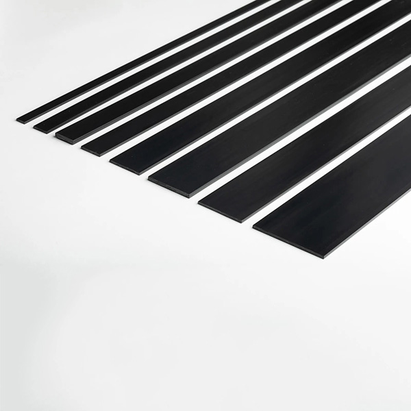 2.5m Black Durable PVC Flat Bar, Trim Architrave, Cover