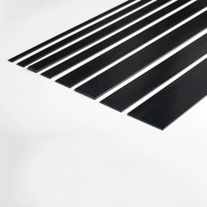 2.5m Black Durable PVC Flat Bar, Trim Architrave, Cover