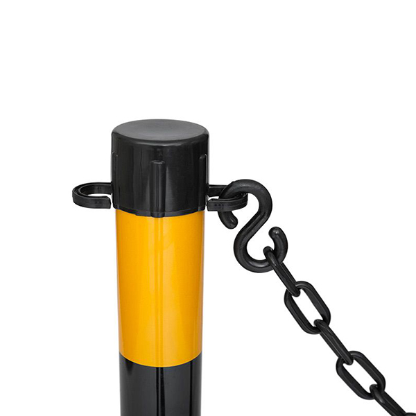 Rubber Based Plastic Chain Barrier Posts For Crowd Control- 8 Chain Posts Set