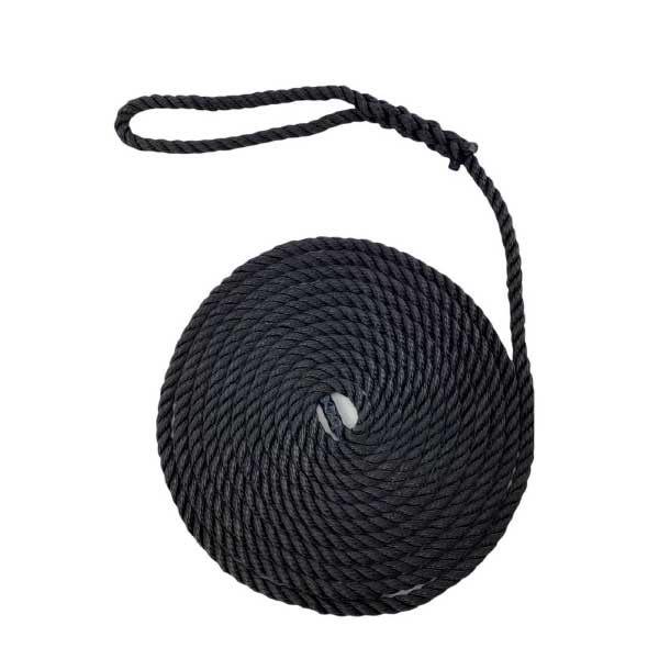 2 Pcs Softline Warps Boat Lines High Strength Black Mooring Ropes 