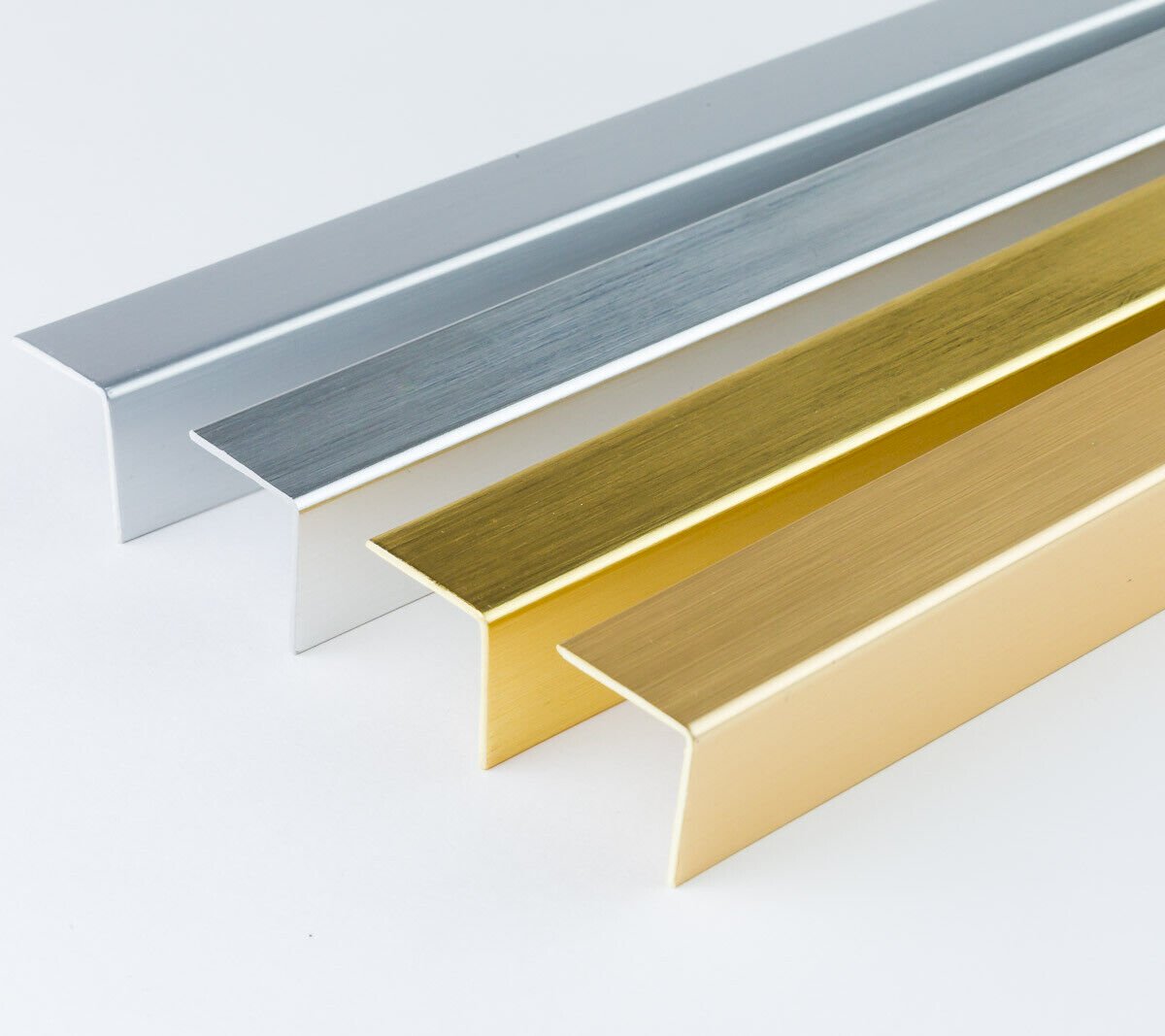 20mm x 10mm Gold and Silver PVC  Corner 90 Degree Angle Trim